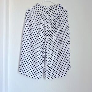 Vintage Poka-dot white and black wide leg cropped pants
